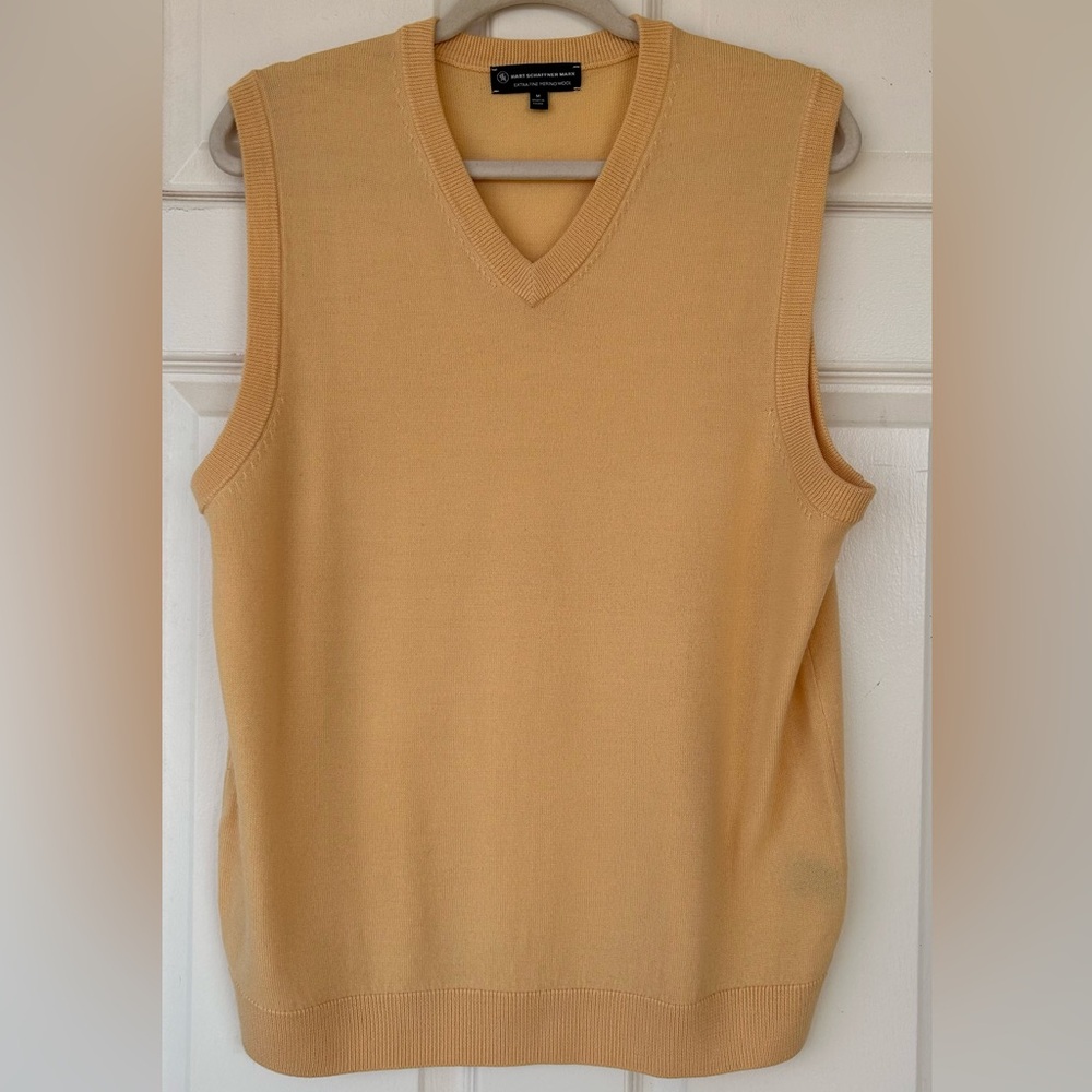 Hart Schaffner Marx Wool‎ V-Neck Sweater Vest Size Medium